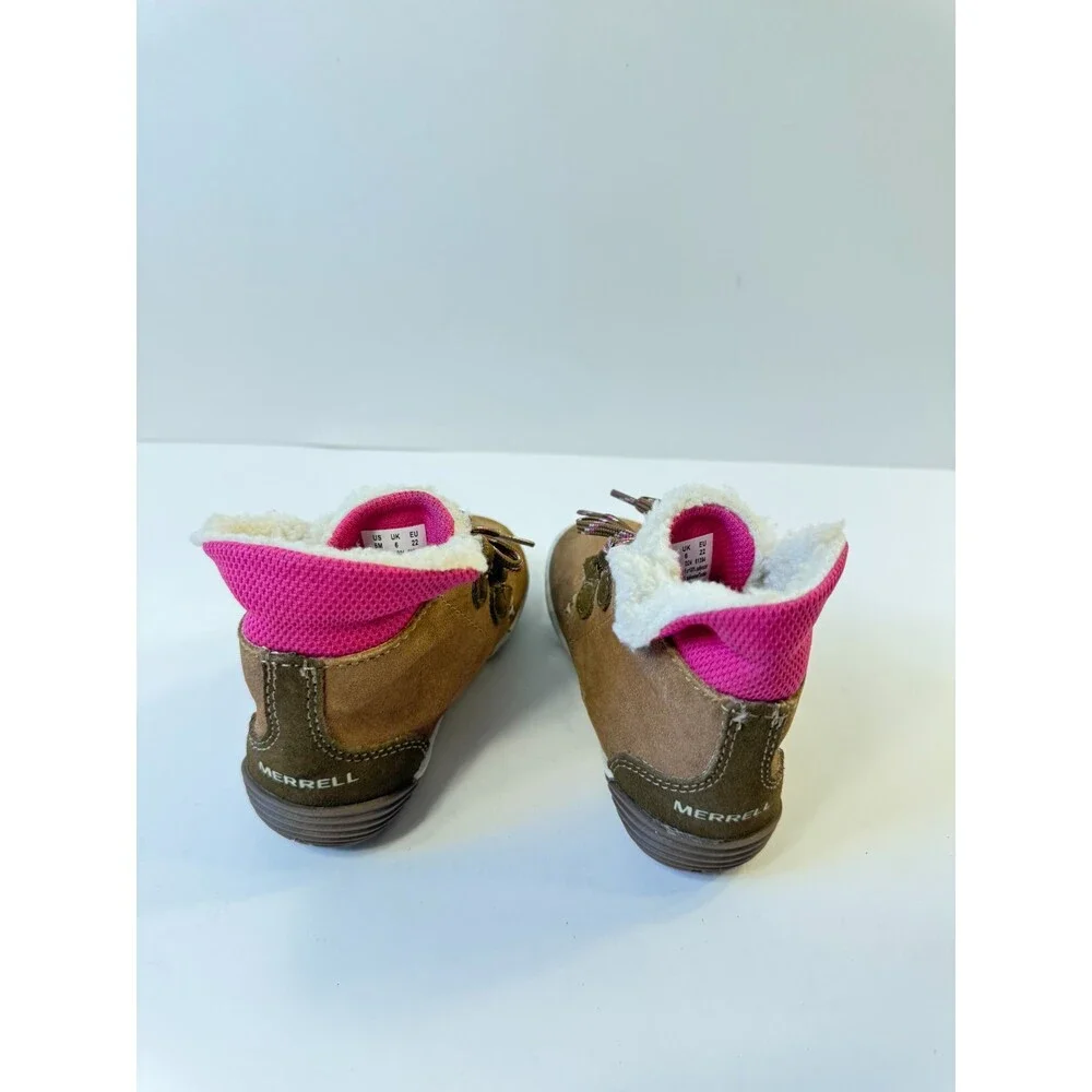 Merrell Toddlers Boots Bare Steps Cocoa Brown Purple US 6